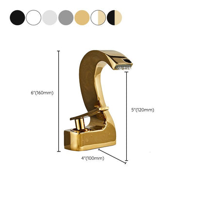 BowLift | Modern Single-Lever Basin Faucet Bathroom Brass Central Faucet