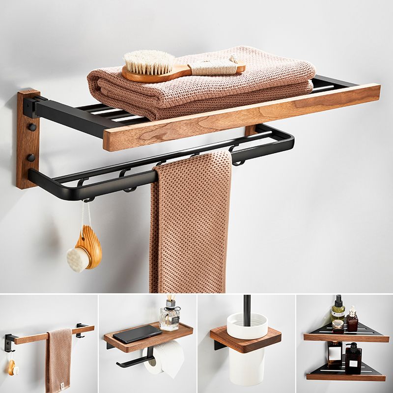 BowLift | 7-piece toilet accessory set made of solid wood and metal