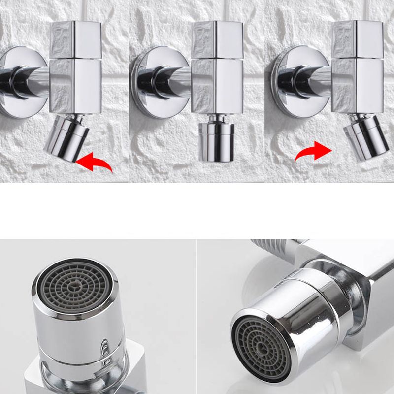 Modern, round, solid brass wall-mounted bathroom faucet knob handle