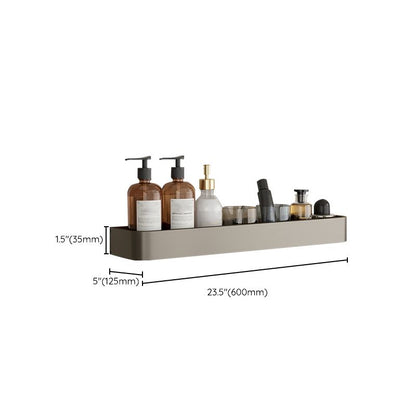 Skanto | Modern Aluminum Bathroom Accessory Set Gray Bathroom Shelf System