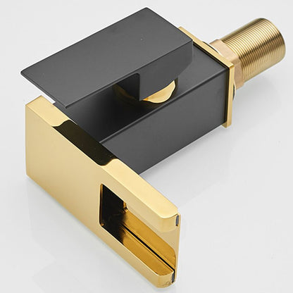 Skanto | Modern Waterfall Spout Bathroom Sink Faucet with LED Brass Bathroom Sink