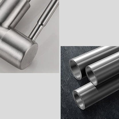 BowLift | Modern Bridge Faucet 304 Stainless Steel Knob Handle Swivel Spout Wall Mounted Faucet