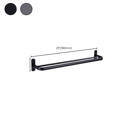 Modern Bathroom Accessory Set Matt Black/Grey Bathroom Shelf/Towel Holder & Paper Holder