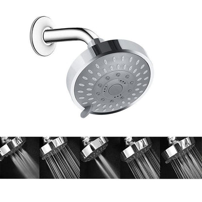 Skanto | Modern Self-Cleaning Round Silver Shower Head