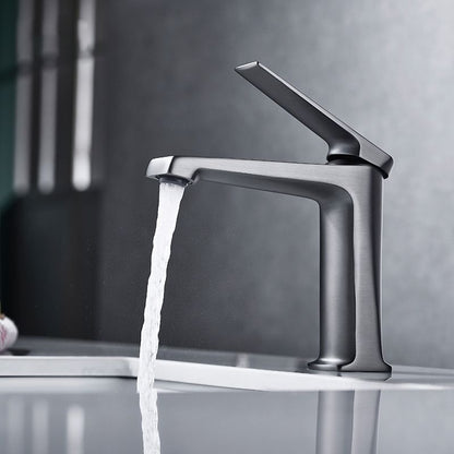 BowLift | Modern centerset bathroom faucet Solid color copper faucet for the bathroom