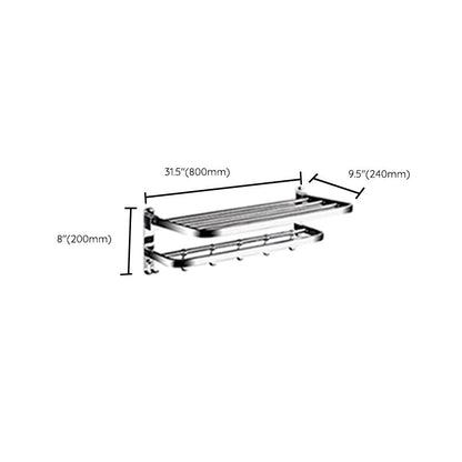 BowLift | Classic Polished Chrome Bathroom Accessory Set Towel Rail/Paper Holder/Bathrobe Hook Included