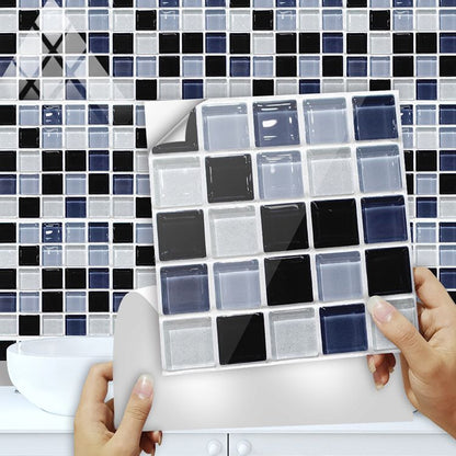 BowLift | Square Peel and Stick Tile Grid Mosaic Tiles Interior Wallpaper
