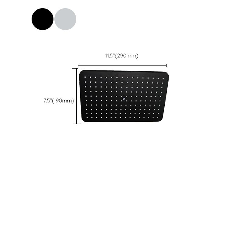BowLift | Modern rectangular shower head combo standard spray pattern with hand shower