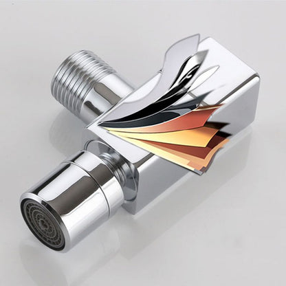 Modern, round, solid brass wall-mounted bathroom faucet knob handle