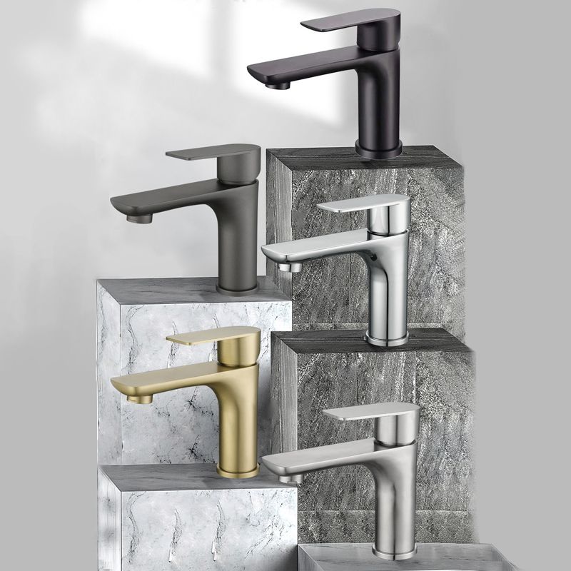 Modern Copper Single-Handle Low Arc Vessel Faucet for Home