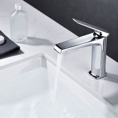 BowLift | Modern centerset bathroom faucet Solid color copper faucet for the bathroom