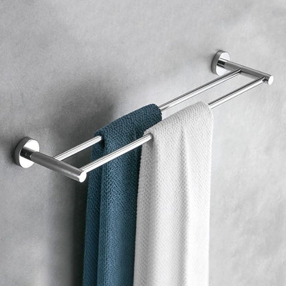 BowLift | Polished Chrome Modern Bathroom Accessories Set with Towel Bar/Paper Holder