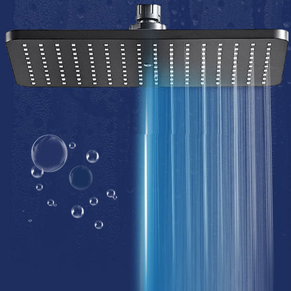 BowLift | Modern rectangular shower head combo standard spray pattern with hand shower