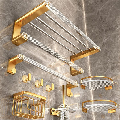 BowLift | Modern Golden Bathroom Accessories Single Piece or in Set with Bathroom Shelf