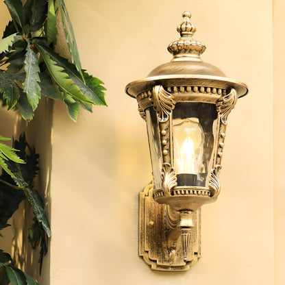 Kalsten | Outdoor Vintage Glass Wall Lantern Light