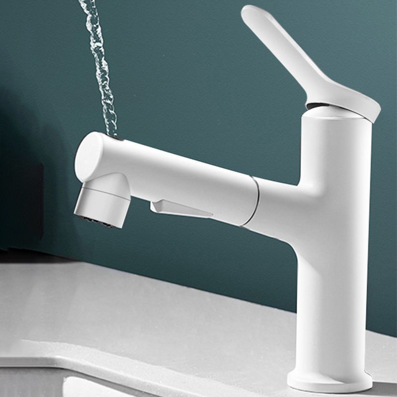 Pull-out single-lever 1-hole basin mixer