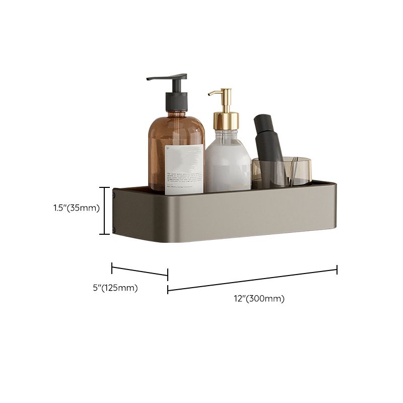 Skanto | Modern Aluminum Bathroom Accessory Set Gray Bathroom Shelf System