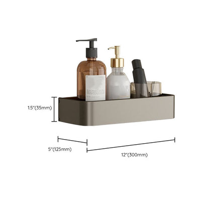 Skanto | Modern Aluminum Bathroom Accessory Set Gray Bathroom Shelf System