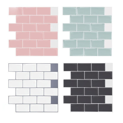 BowLift | Simple Peel & Stick Tile Scratch-Resistant Plastic Peel and Stick Subway Tile for Shower
