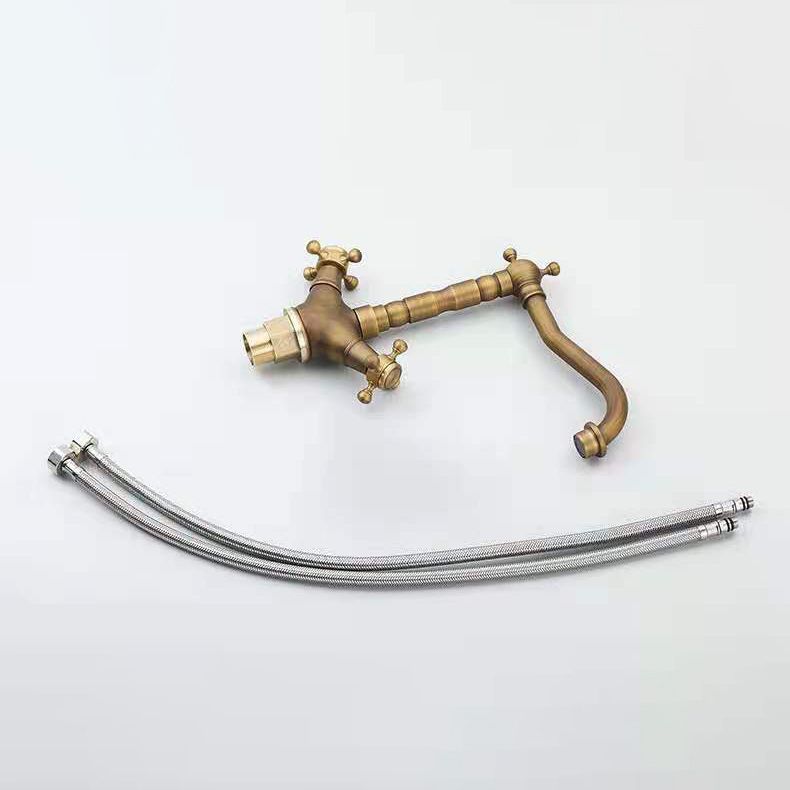 Kalsten | Industrial Widespread Bathtub Faucet with Cross Handles Sink Faucet