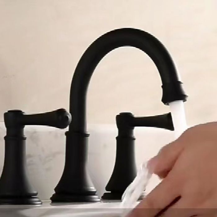 BowLift | Modern Sink Faucet Widespread Faucet with 2 Handles and 3 Holes