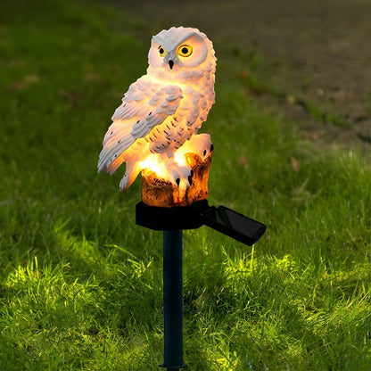 Solar-powered garden lamp with decorative owl design – LED outdoor light for the garden | Karnz
