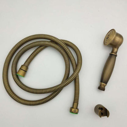 Kalsten | Traditional Handheld Shower Head with Hose Polished Brass Wall Mounted Shower Head