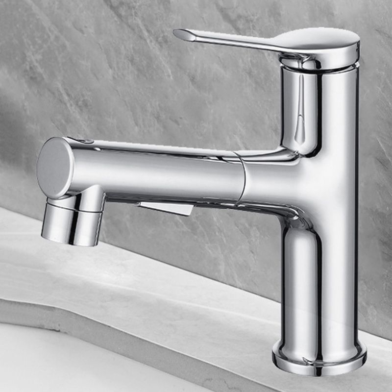 Pull-out single-lever 1-hole basin mixer