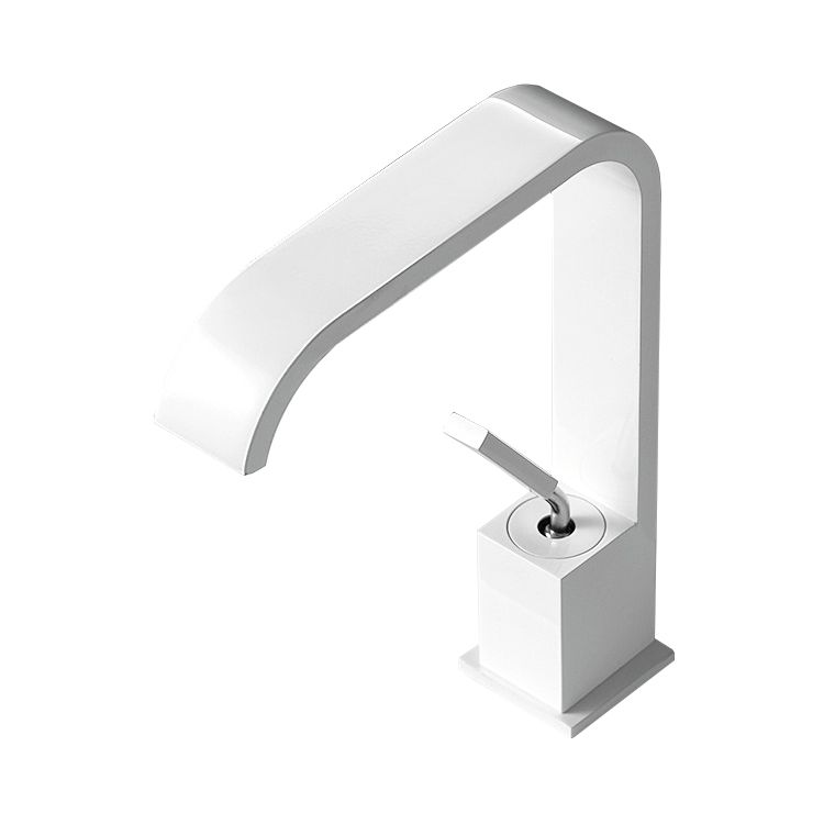 Modern Metal Waterfall Spout Widespread Basin Faucet