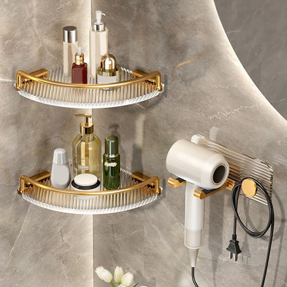 BowLift | Modern Golden Bathroom Accessories Single Piece or in Set with Bathroom Shelf