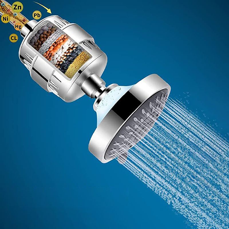 BowLift | Modern Fixed Shower Head with Catalyst 4-Inch Silver Wall Mount Shower Head