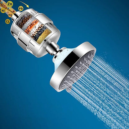 BowLift | Modern Fixed Shower Head with Catalyst 4-Inch Silver Wall Mount Shower Head