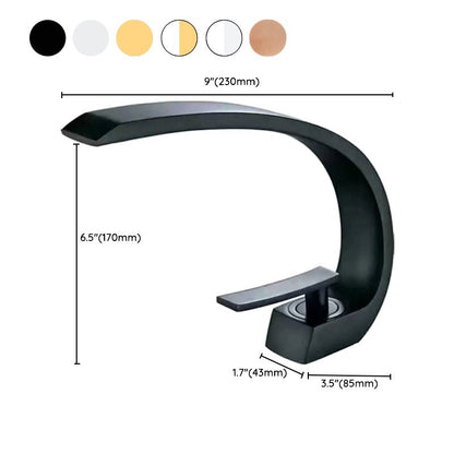 BowLift | 17 cm High Basin Faucet Luxury 1 Hole Basin Faucet Cubic Bathroom Faucet