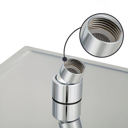 BowLift | Contemporary Shower Combo Fixed Shower Head Stainless Steel Wall Mount Square Shower Head