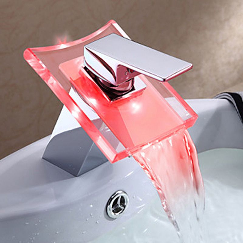 Brehn | Single-lever 1-hole copper basin mixer with LED lighting