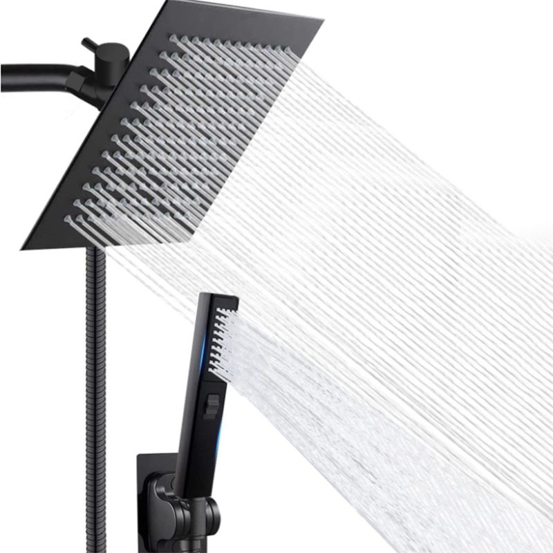 BowLift | Traditional Square Dual Shower Heads Metal Wall Mounted Dual Shower Heads