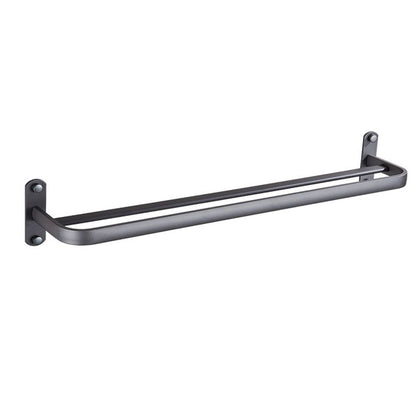 Modern Bathroom Accessory Set Matt Black/Grey Bathroom Shelf/Towel Holder & Paper Holder