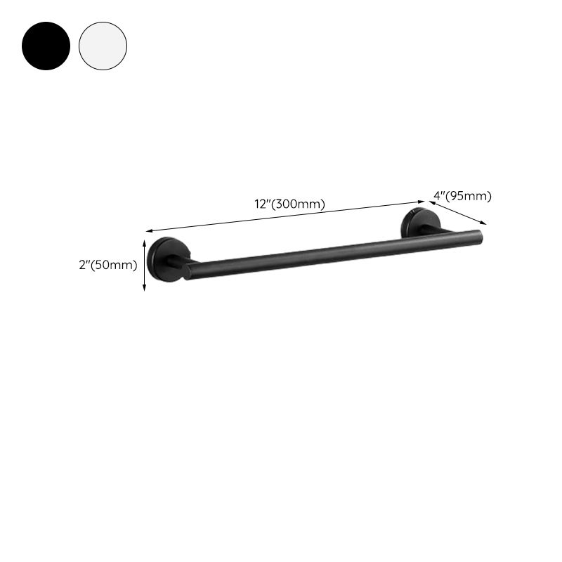 Modern bathroom accessory set made of brushed stainless steel, chrome-plated towel rail/ring & bathrobe hook