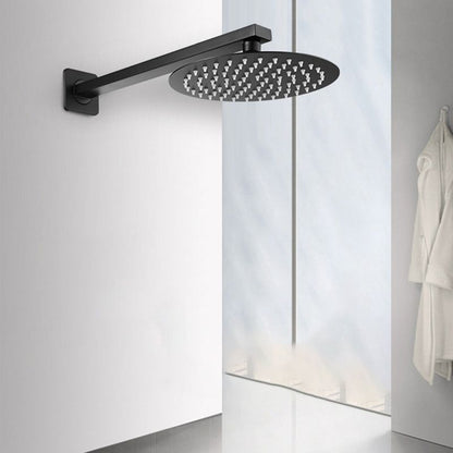 BowLift | Square and Round Shower Head made of Stainless Steel, Fixed Mounted Ceiling Shower Head in Black