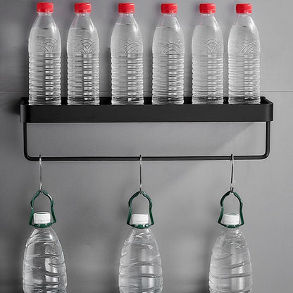 BowLift | Matt Black Bathroom Set Modern 1/2 - Piece Stainless Steel Bathroom Shelf