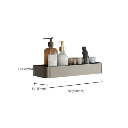 Skanto | Modern Aluminum Bathroom Accessory Set Gray Bathroom Shelf System