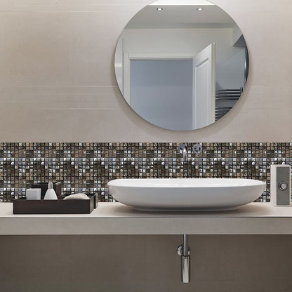BowLift | Square Peel and Stick Tile Grid Mosaic Tiles Interior Wallpaper