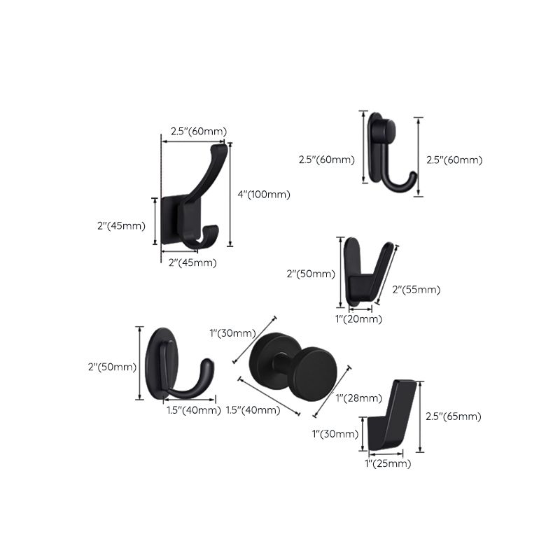 BowLift | Modern Bathroom Accessories as Individual Piece or in Set Matte Black Bathroom Fixtures