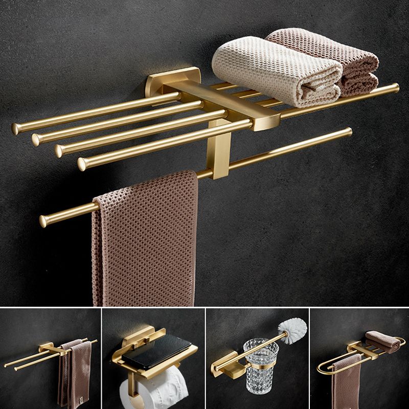 BowLift | Traditional Golden Bath Accessory Set Brass Bathroom Accessories Kit