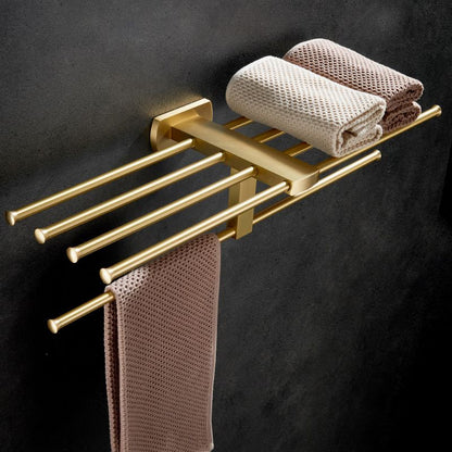 BowLift | Traditional Golden Bath Accessory Set Brass Bathroom Accessories Kit