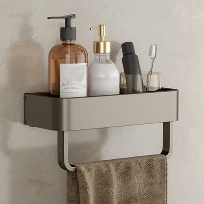 Skanto | Modern Aluminum Bathroom Accessory Set Gray Bathroom Shelf System