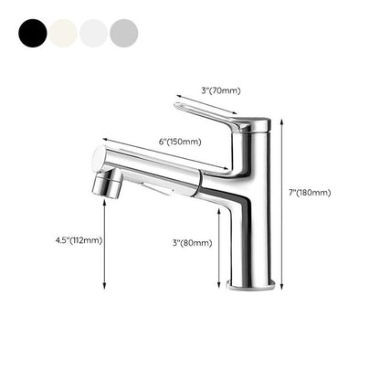 Pull-out single-lever 1-hole basin mixer
