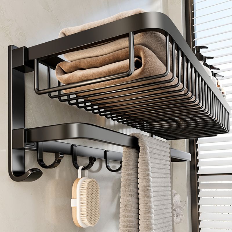 BowLift | Modern Bathroom Accessory Set Black Bathroom Shelf Bathroom Accessory Set