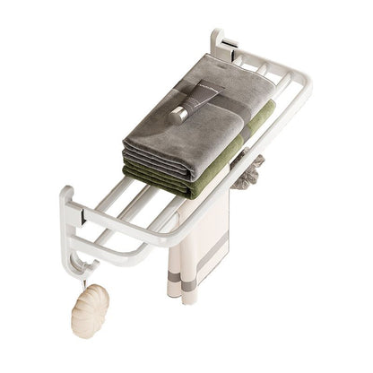 BowLift | Modern Bathroom Hardware Set Towel Bar White Bath Shelf Bathroom Hardware Set