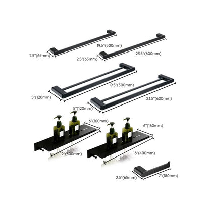 BowLift | Contemporary bathroom accessory single item or in set made of black metal